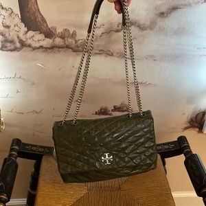 Tory Burch kira bag convertible dark green